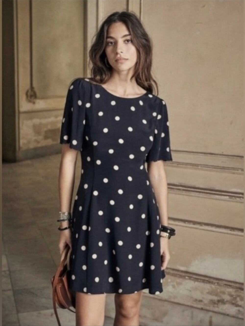 Sezane Faustine Silk Dress 36 NEW